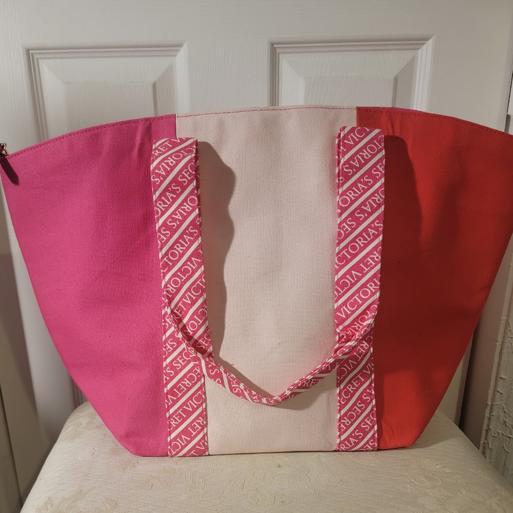 Victoria Secret large canvas tote, NWT